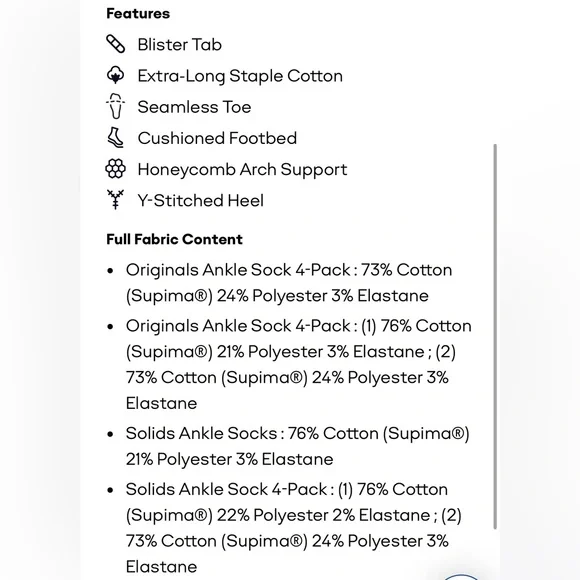 Bombas Women's Ankle Sock 4-Pack - solid white - NWT - Picture 6 of 6